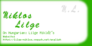 miklos lilge business card